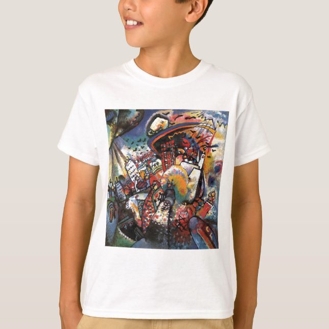 T-shirt Kandinsky Moscou I Cityscape peinture Abstraite (Devant)