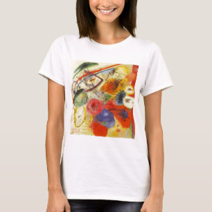 T-shirt Kandinsky Noir frappe la peinture Abstraite