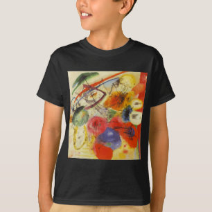 T-shirt Kandinsky Noir frappe la peinture Abstraite