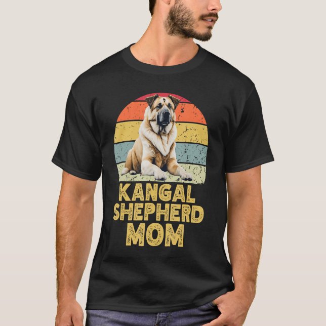 T-shirt Kangal Shepherd Chien Maman Retro Style Dogs Drôle (Devant)