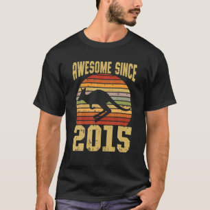 T-shirt Kangaroo Awesome Depuis 2015 7E Anniversaire 7 Ans