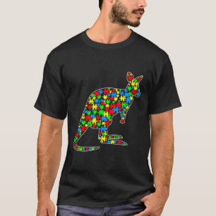 T-shirt Kangaroo Funny Puzzle Animaux Sensibilisation sur