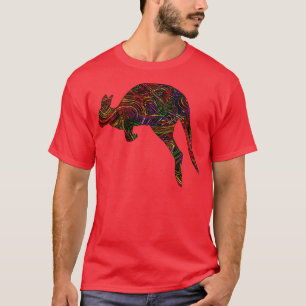 T-shirt Kangaroo Les amateurs d'artistes vibrants Illustra