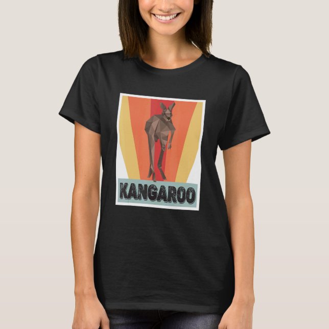 T-shirt Kangaroo Retro Outback Australie Marsupials Kangar (Devant)