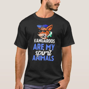 T-shirt Kangaroos Sont Mon Esprit Animaux Animal Kangaroo