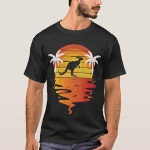 T-shirt Kangourou animaux rétro coucher de soleil 70s vint