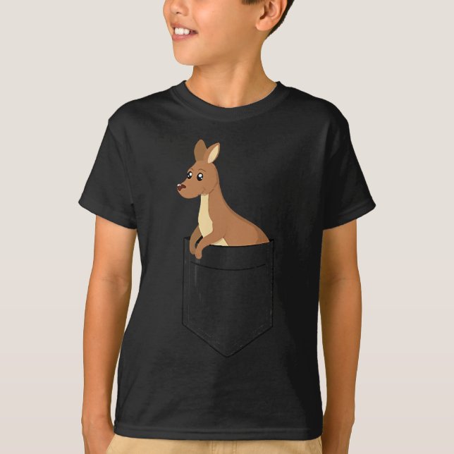 t-shirt kangourou petit joey en maillot de poche (Devant)