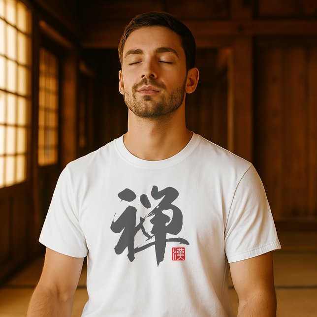 T-shirt Kanji populaire [禅] Zen (Images are for illustrative purposes only. It is different from the actual product.)