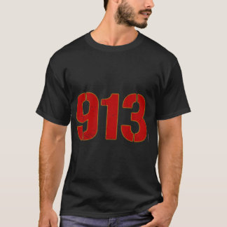 T-shirt Kansas City 913 red gold