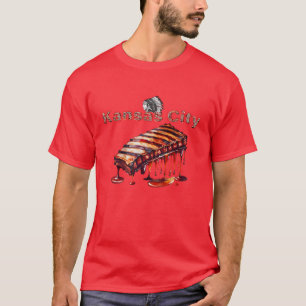 T-shirt Kansas City - BBQ Ribs and Indian Chief