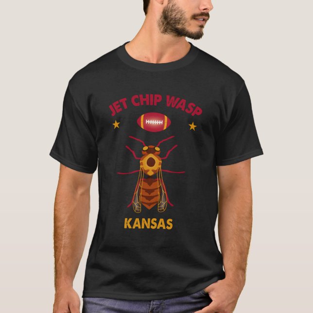 T-shirt Kansas City Jet Chip Wasp American Football Fun Gi (Devant)