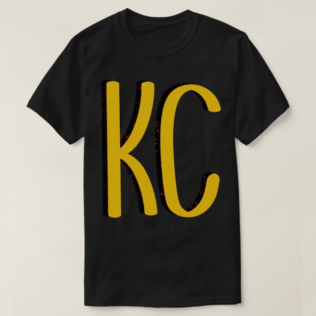 T-shirt Kansas City KC Chefs rouges et jaunes Missouri roy (Design devant)