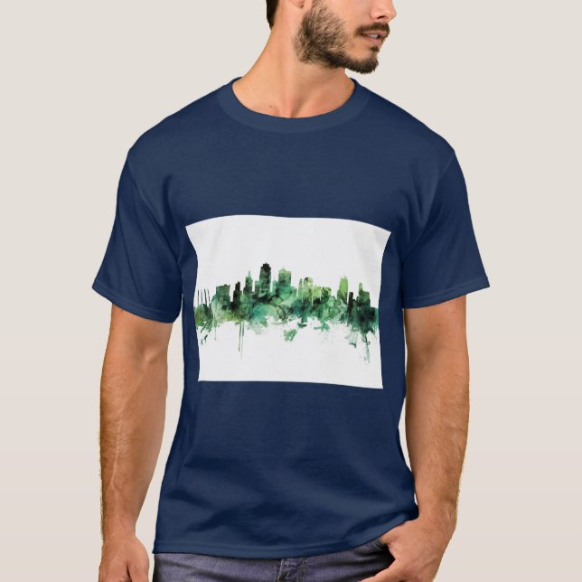T-shirt Kansas City Missouri Skyline 6 (Devant)