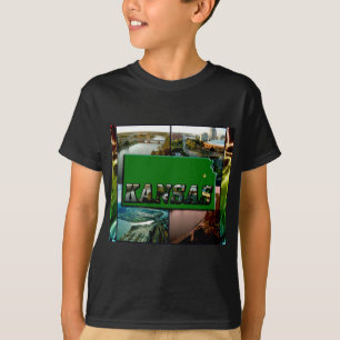 T-shirt Kansas Map et photos