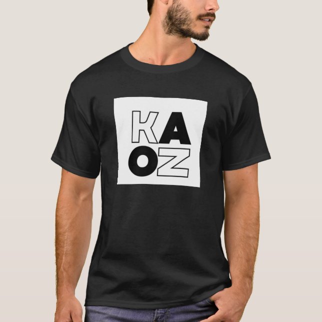 T-shirt KAOZ black and white  (Devant)