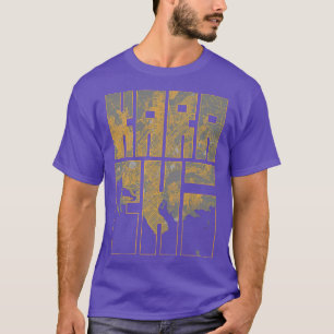 T-shirt Karachi Pakistan Ville Carte Typographie Bauhaus