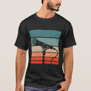 T-shirt Karaoke Bar Microphone Vintage Chant Soirée