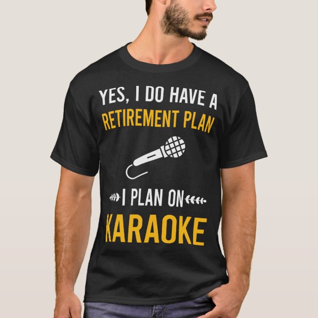 T-shirt Karaoke de retraite (Devant)