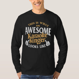 T-shirt Karaoke Singer Funny Musique Karaoke P Y Musicien