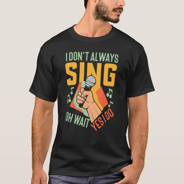 T-shirt Karaoke Singer Singing (Devant)