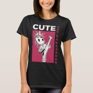 T-shirt Karate beau mais dangereux Taekwondo Unicorn Karat