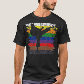 T-shirt Karate Belt Couleurs Silhouette Arts Martiaux Homm