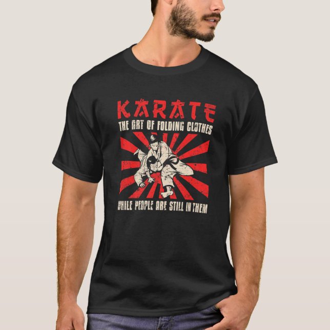 T-shirt Karate Black Belt Gi Uniform Karatethe Of Folding (Devant)