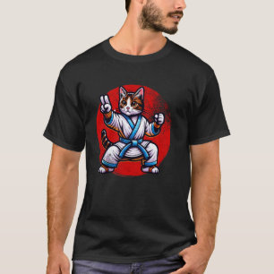 T-shirt Karate de chat Judo Drapeau japonais Japon Graphiq