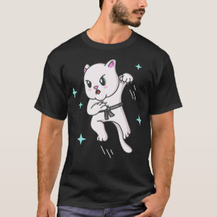 T-shirt Karate de Kawaii Cat Ninja Kitten Fighter