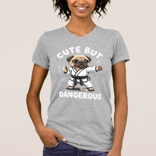 T-shirt Karate de pug mignon mais dangereux
