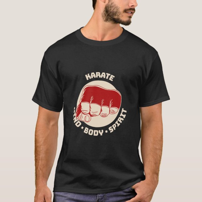 T-shirt Karate : Esprit du corps mental (Devant)