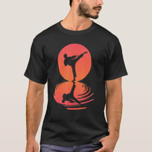 T-shirt Karate Et Kung Fu Silhouette Shotokan Cadeau Marti