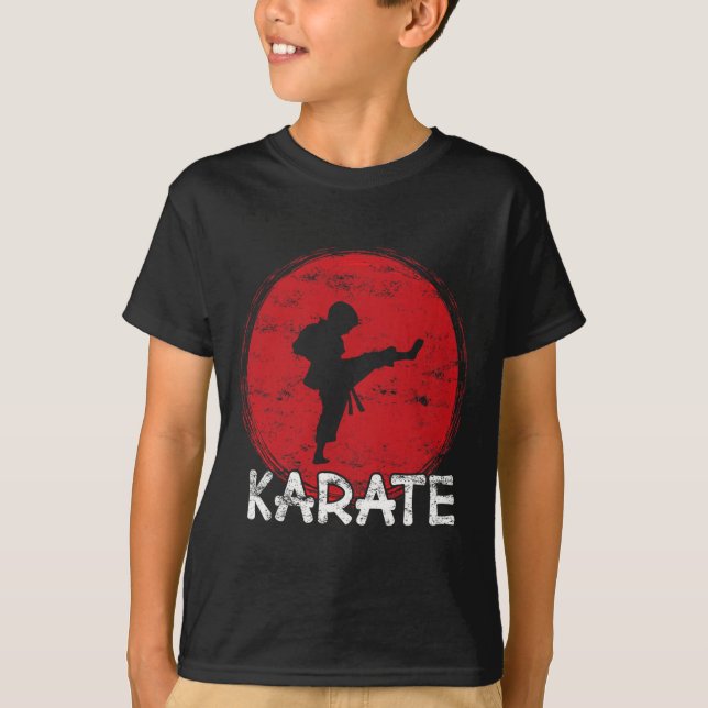T-shirt Karate Fighter Boy - Japan - Child Does Karate Kic (Devant)
