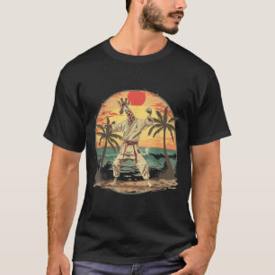 T-shirt Karaté Girafe Animal Mma Taekwondo Arts Martiaux