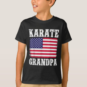 T-shirt Karate Grandpa Patriotique Usa Drapeau Martial Art