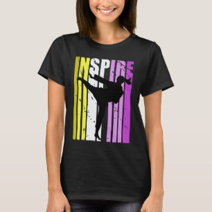 T-shirt Karate Inspire Couleurs Mignonnes Motivation Inspi