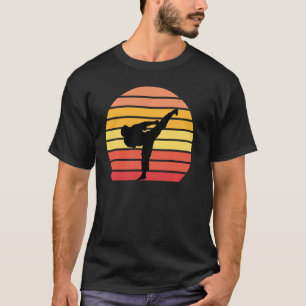 T-shirt Karate kick coucher de soleil complet shotokan con