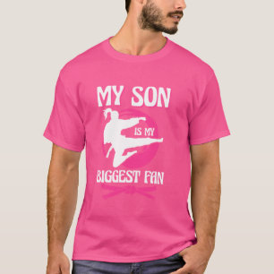 T-shirt Karate Maman Mon Fils Est Mon Plus Grand Fan Arts 