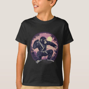 T-shirt Karate Monkey Nature Moon Mma Kickboxing Monkey Lo