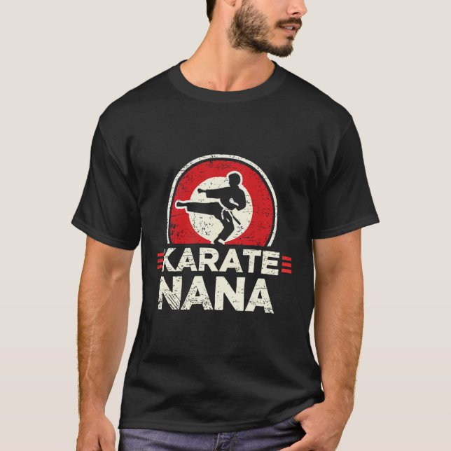 T-shirt Karate Nana Retro Kick Silhouette (Devant)