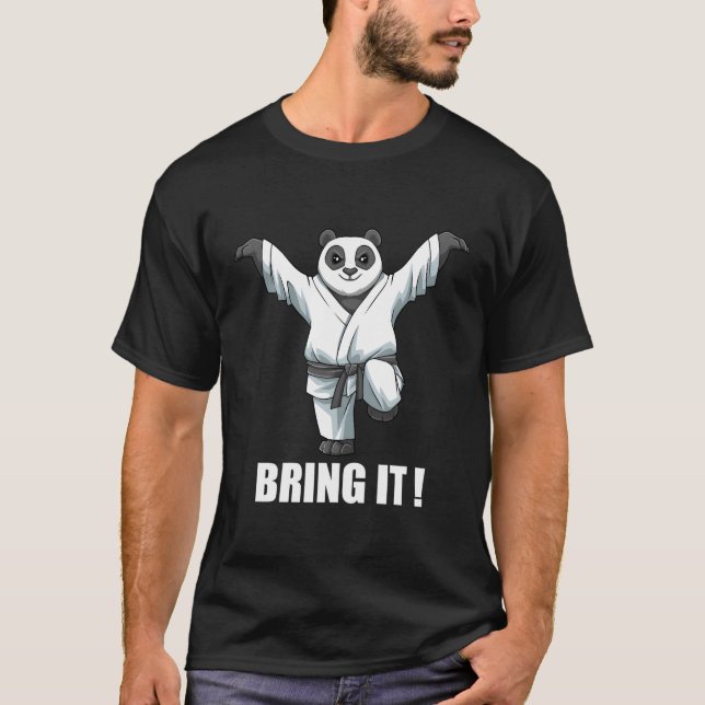 T-shirt Karate Panda Crane Kick Karate Japonais Mial (Devant)