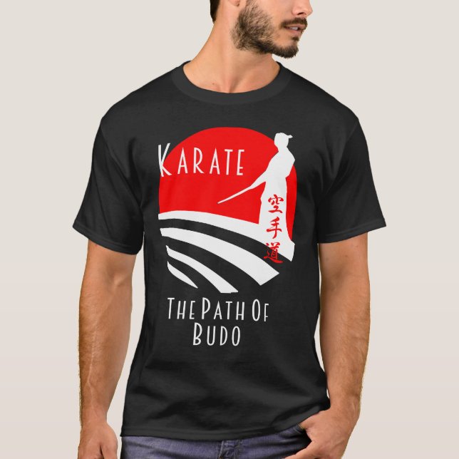 T-shirt Karate Path of Budo, Samurai Martial Arts Bushido (Devant)
