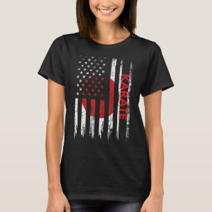 T-shirt Karate Shirt Arts Martiaux Cadeau Drapeau Japonais