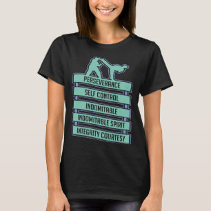 T-shirt Karate Taekwondo Tenets Black Belt Karate Trainer