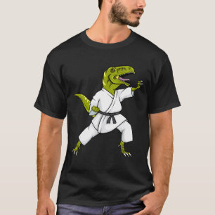 T-shirt Karatesaurus T-rex dinosaure karaté samouraï drôle