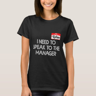 T-shirt Karen Halloween Costume Parle Au Gestionnaire Pour