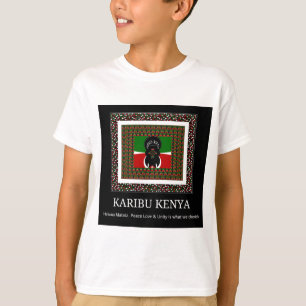 T-shirt Karibu Kenya : Les couleurs vives du drapeau natio