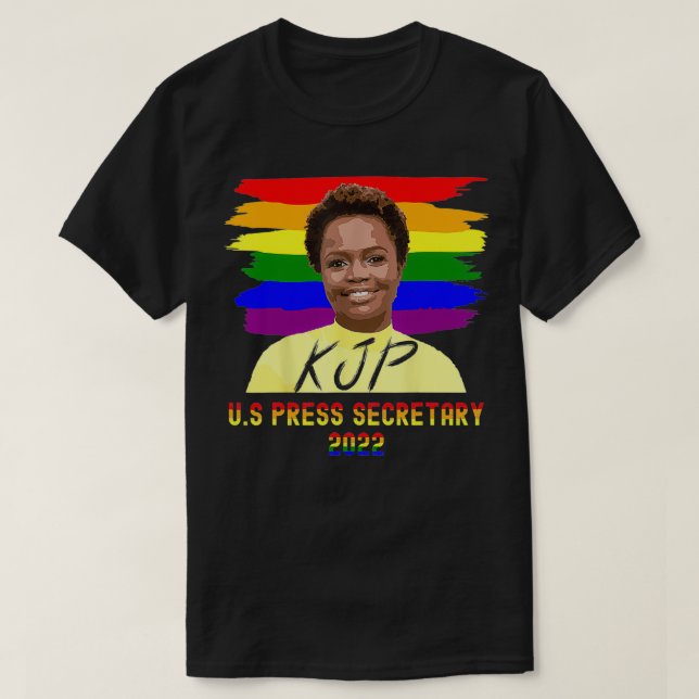 T-shirt Karine Jean Pierre Premier Attaché de presse Black (Design devant)