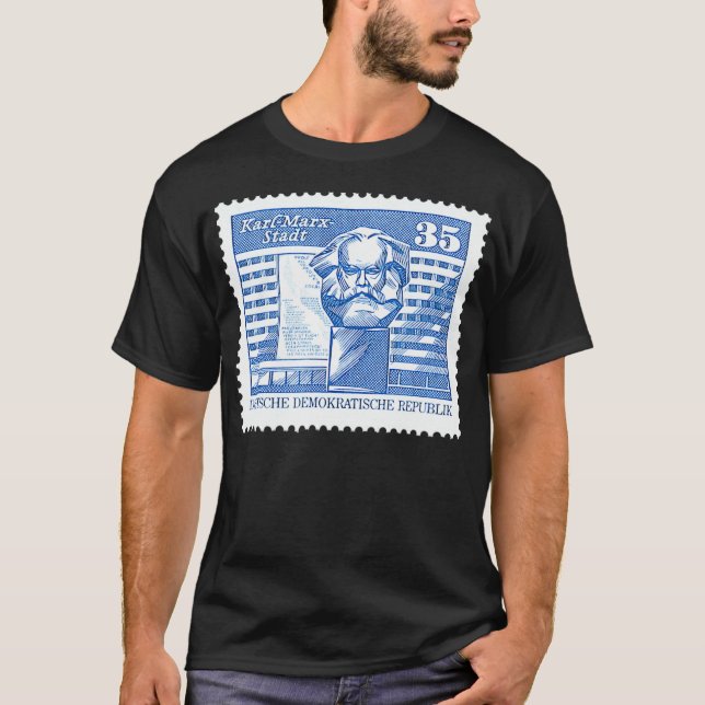 T-shirt Karl Mar GDR Allemagne de l'Est KarlMarStadt (Devant)
