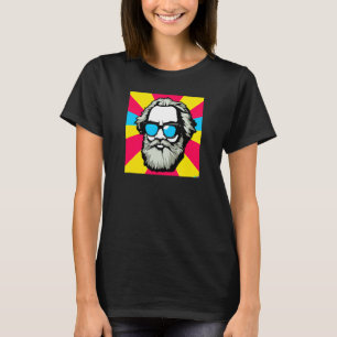 T-shirt Karl Marx avec lunettes de soleil Pop Art Portrait